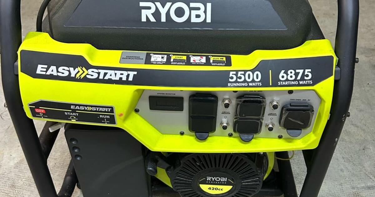 Ryobi 5500 Watt Portable Generator for $300 in Raleigh, NC | For Sale ...