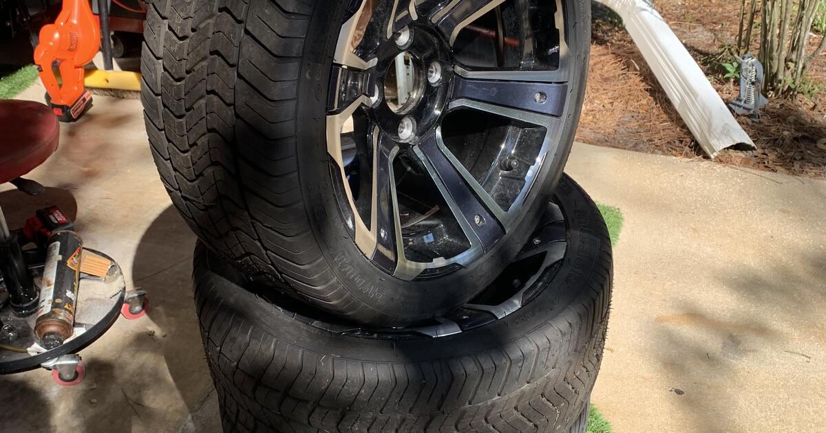 NEW 4 GOLF CART WHEELS BEAUTIFUL CUSTOM WHEELS AND TIRES 3522074020 for 475 in Ocala, FL For