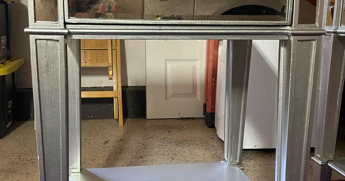 2 Near New Mirrored Bedside Tables or Side Tables for 60 in Kirkland