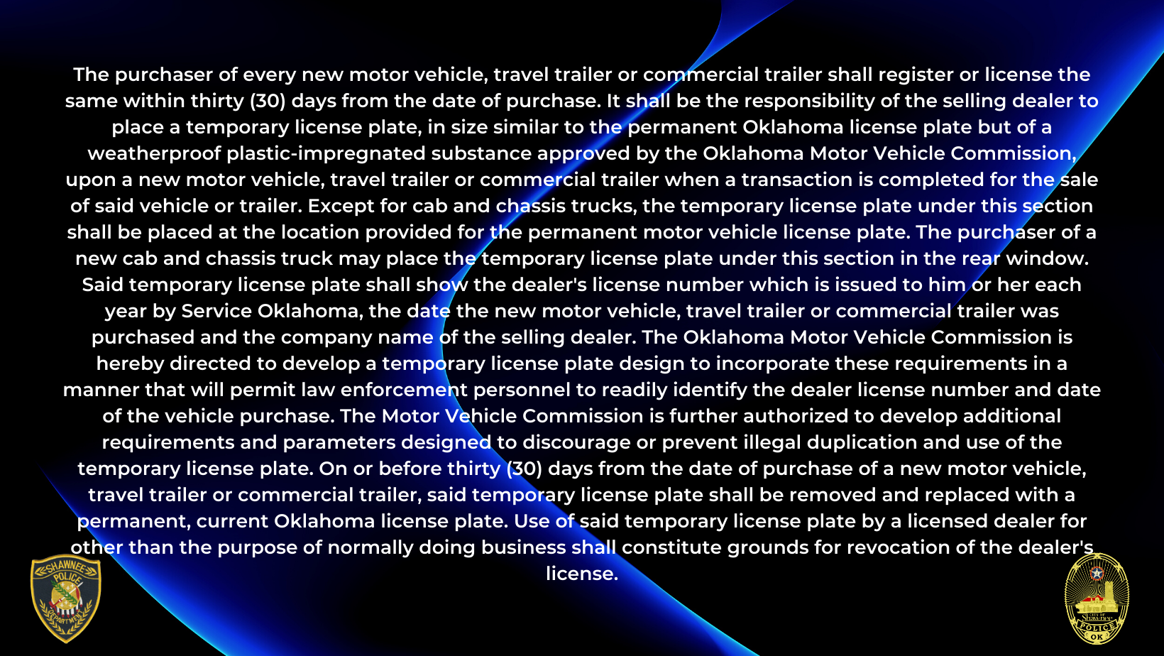 Traffic Tip Tuesdayregistering a new/used car bought from a dealer