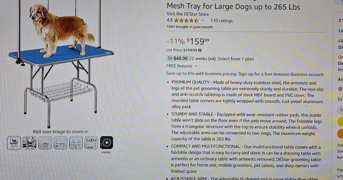 Large dog grooming table for 75 in Blaine, WA For Sale & Free — Nextdoor