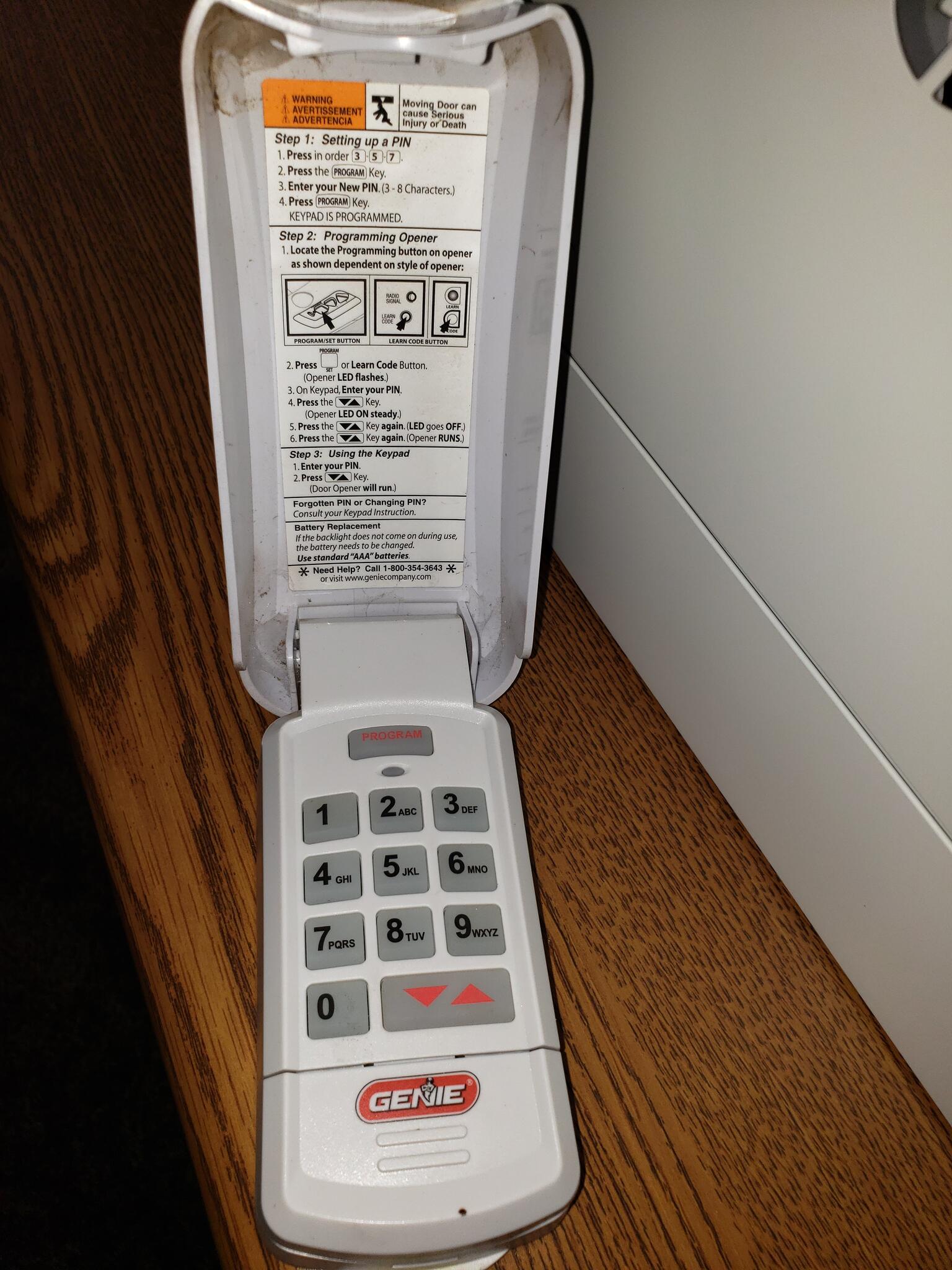 Genie Garage Door Wireless Keypad Not Working Dandk Organizer