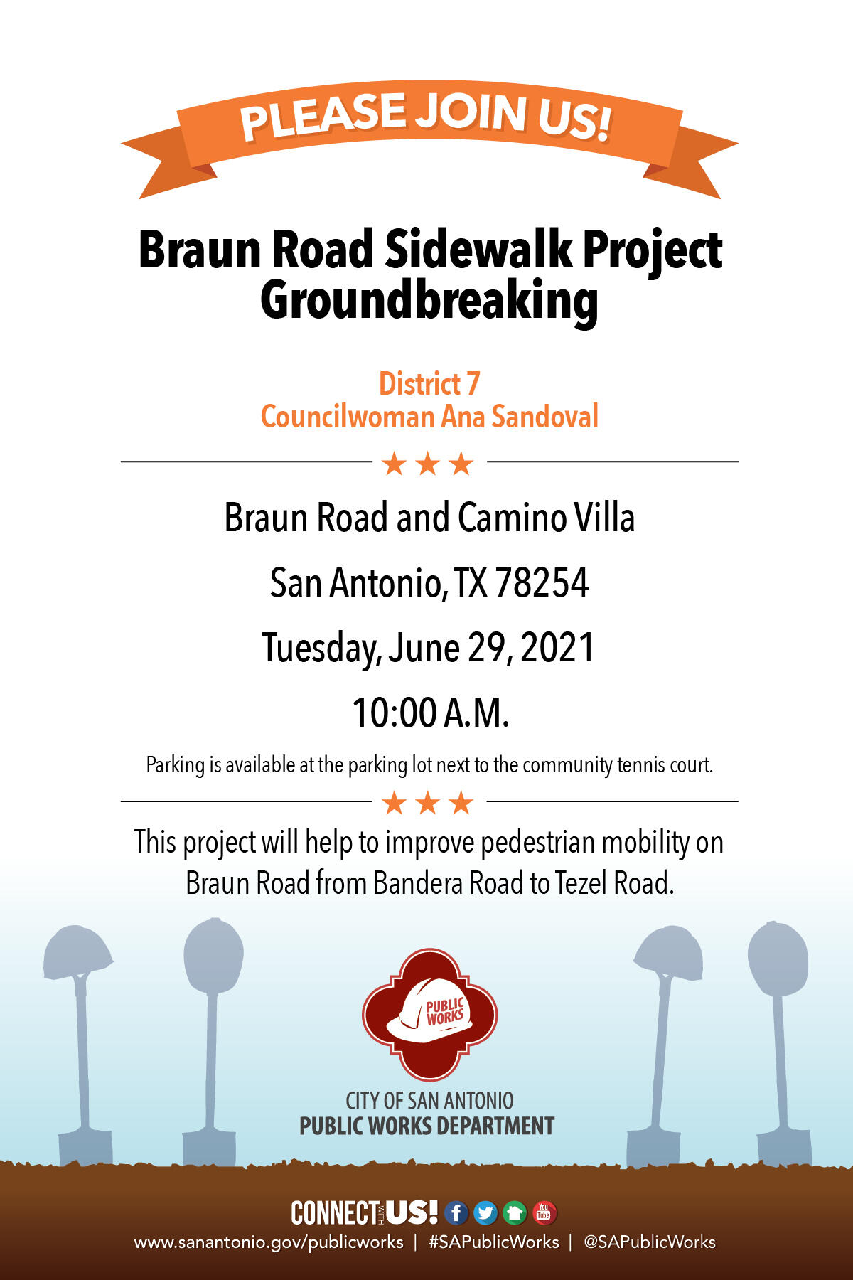 Braun Road Sidewalk Project Groundbreaking Event (City of San Antonio