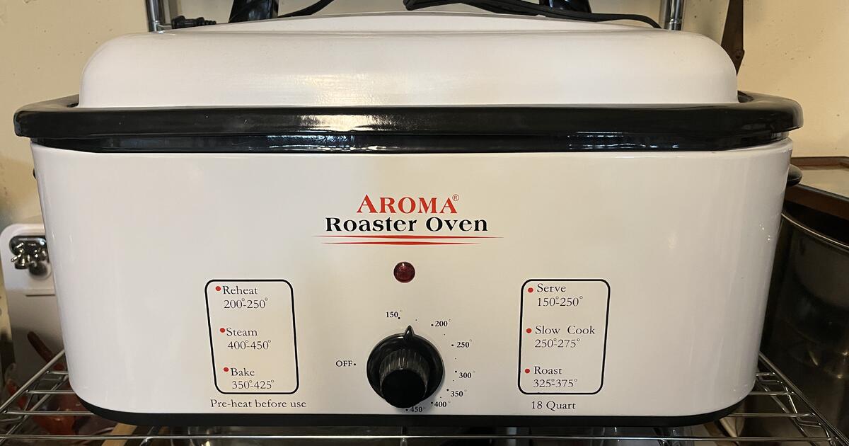 Aroma 18 qt Roaster Oven Like NEW w/ 7 pc. Bonus Buffet Set, Extra Rack