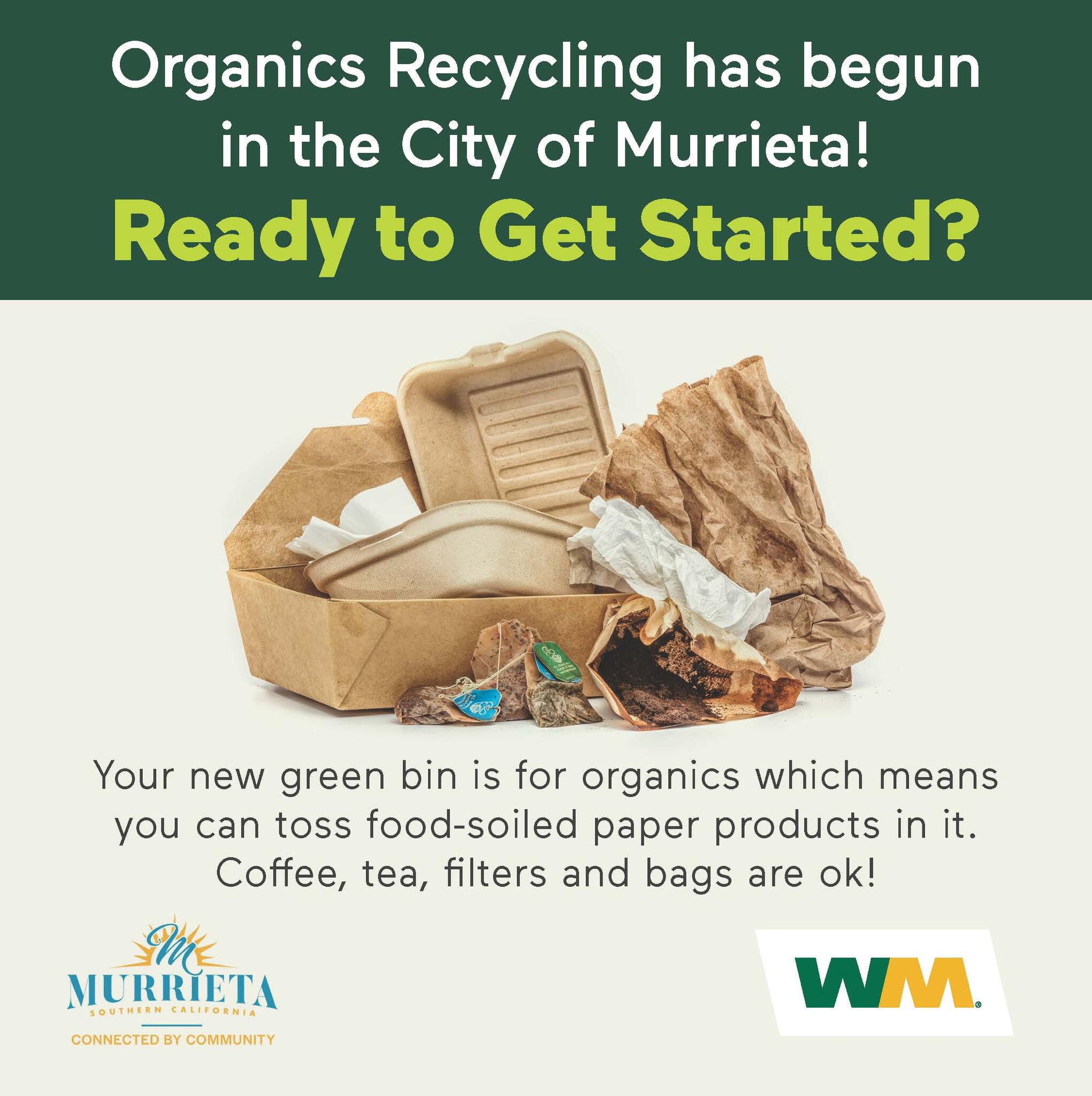 You can now add in your food waste to your green waste bin at Murrieta homes! (City of Murrieta