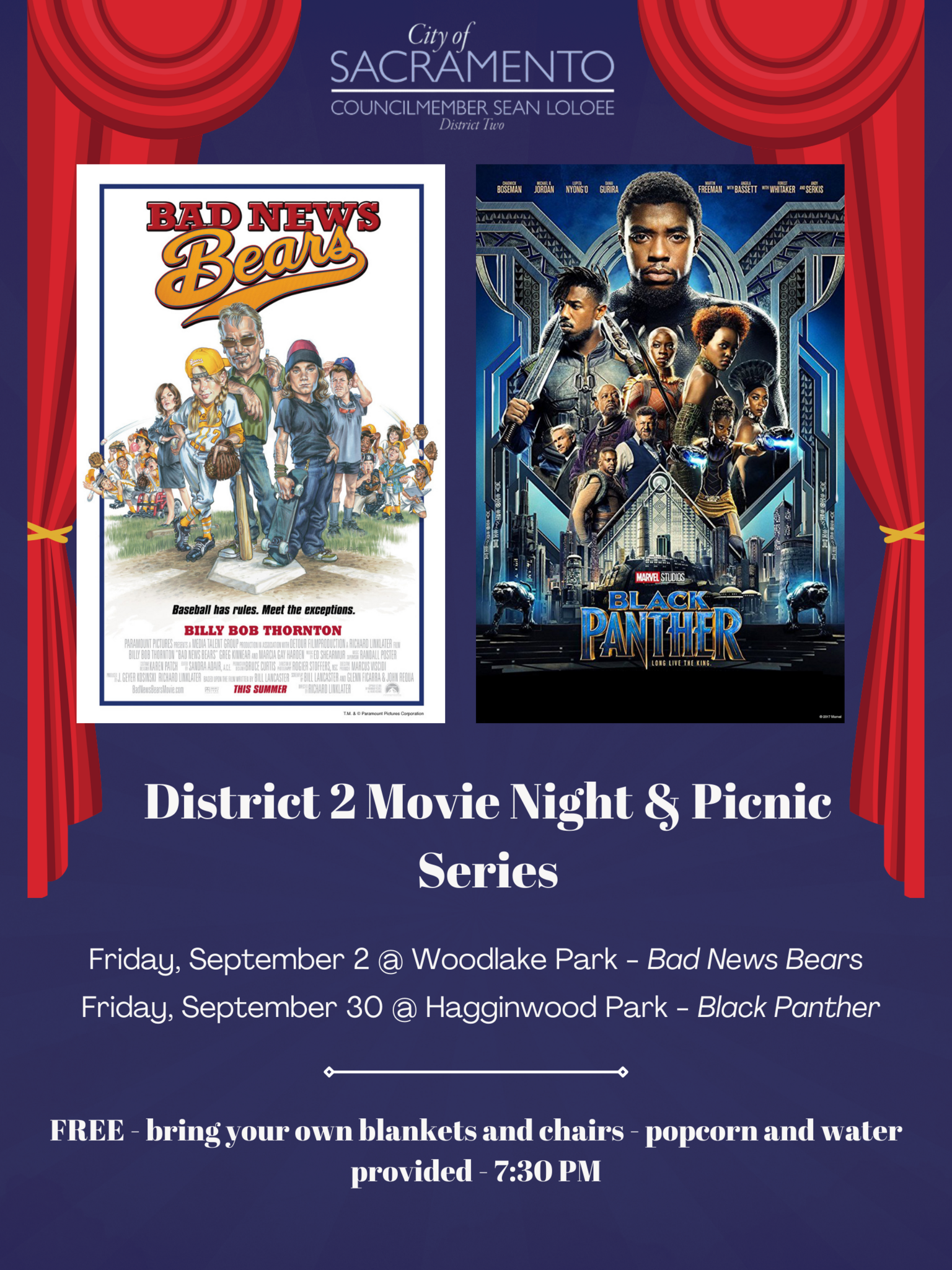 Upcoming District 2 Movie Nights! (City of Sacramento) — Nextdoor —  Nextdoor