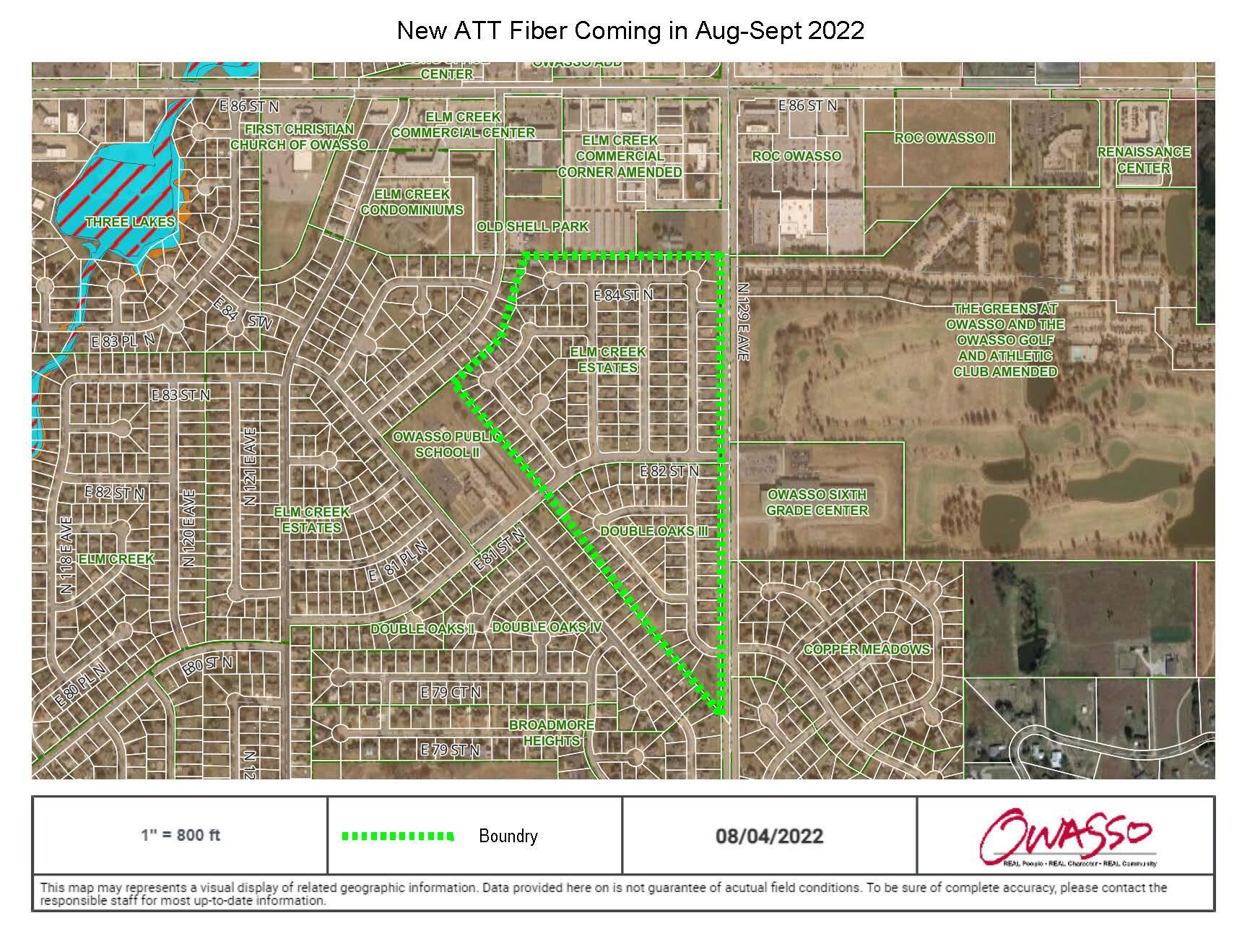 ATT Fiber Installation in Portions of Elm Creek and Double Oaks (City