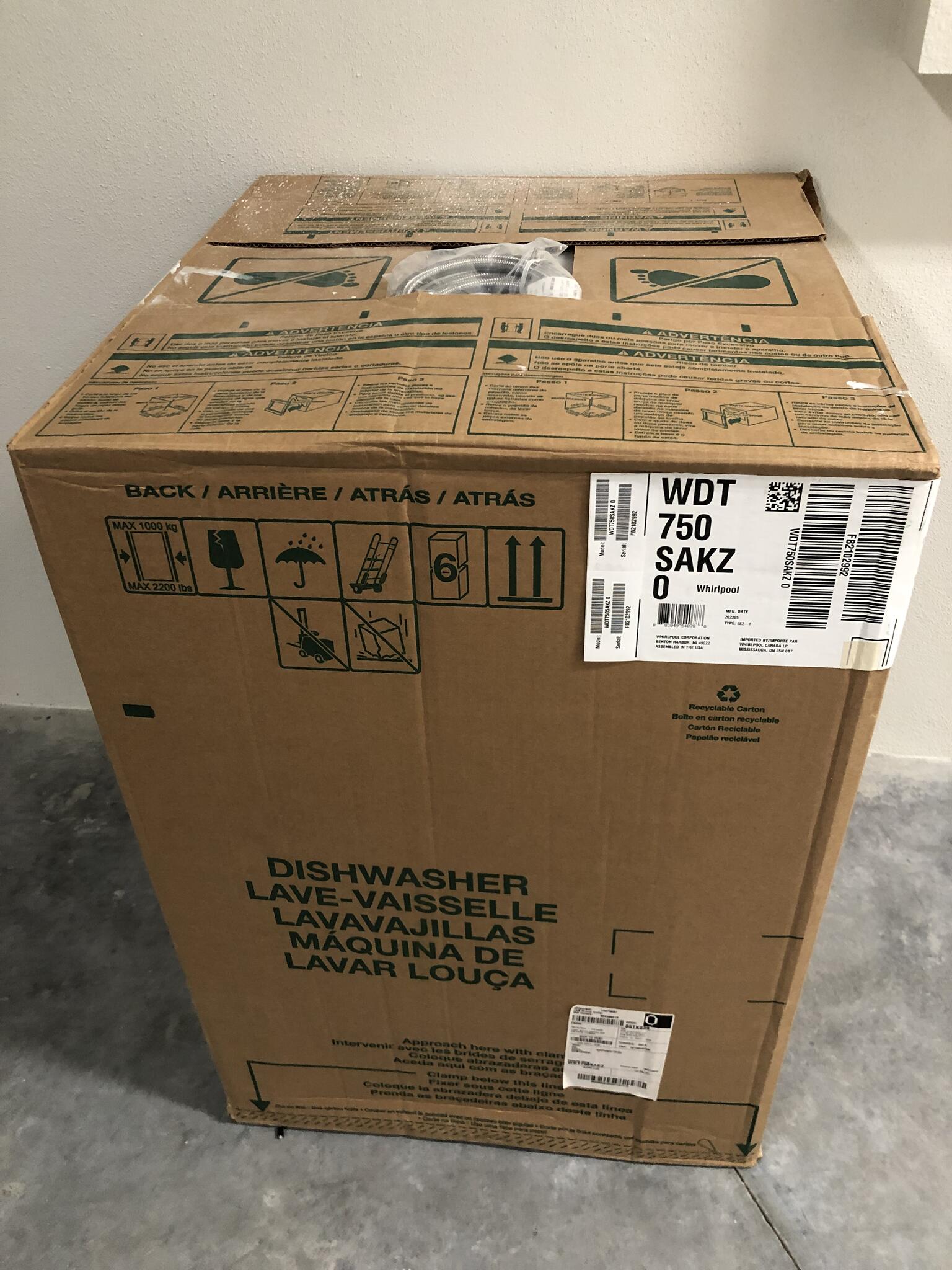 whirlpool wdt 750 sahz