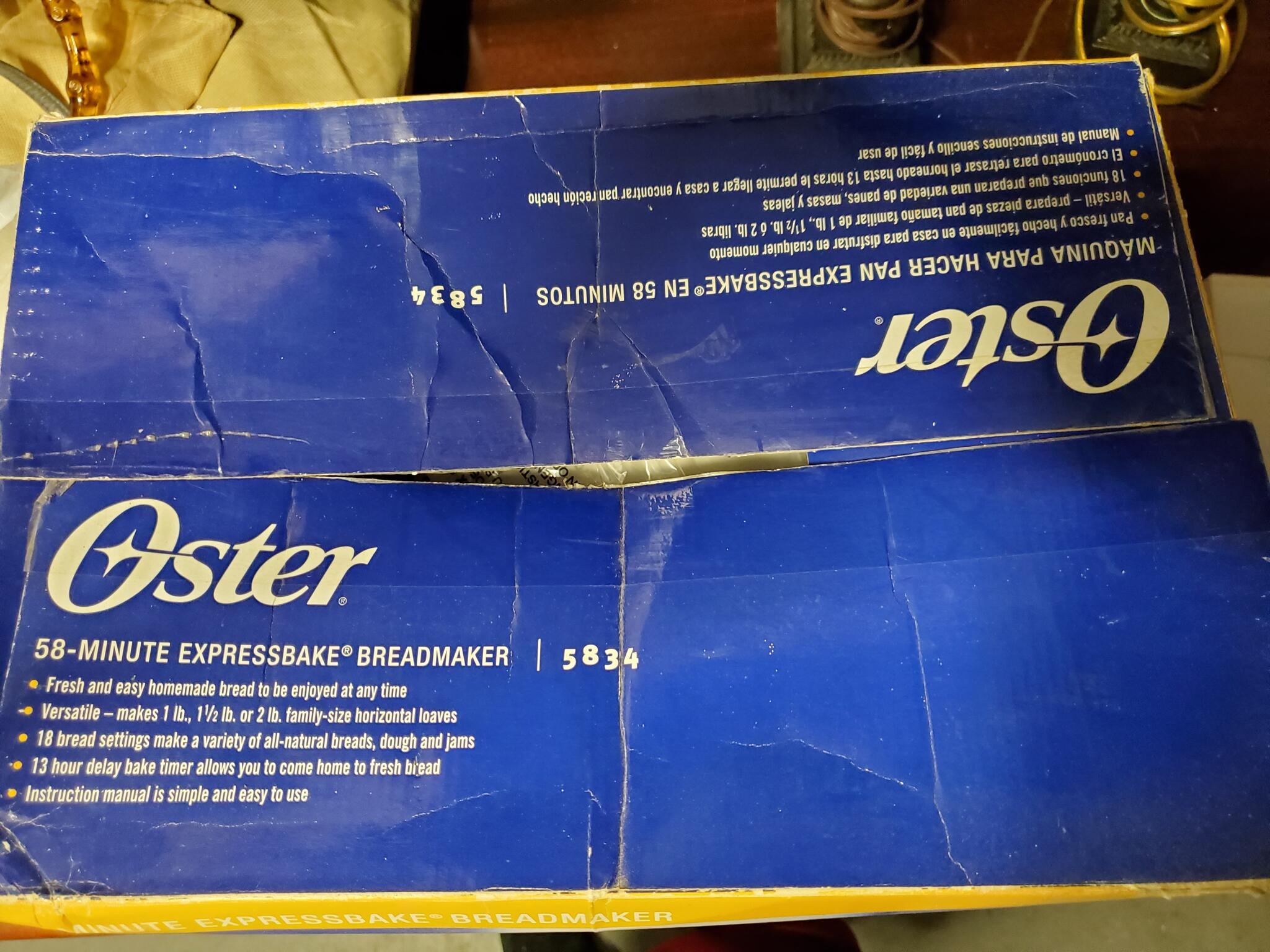 oster bread machine manual 5834