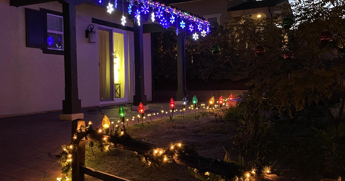 Large outdoor Christmas bulb stake lights for 19 in Carlsbad, CA