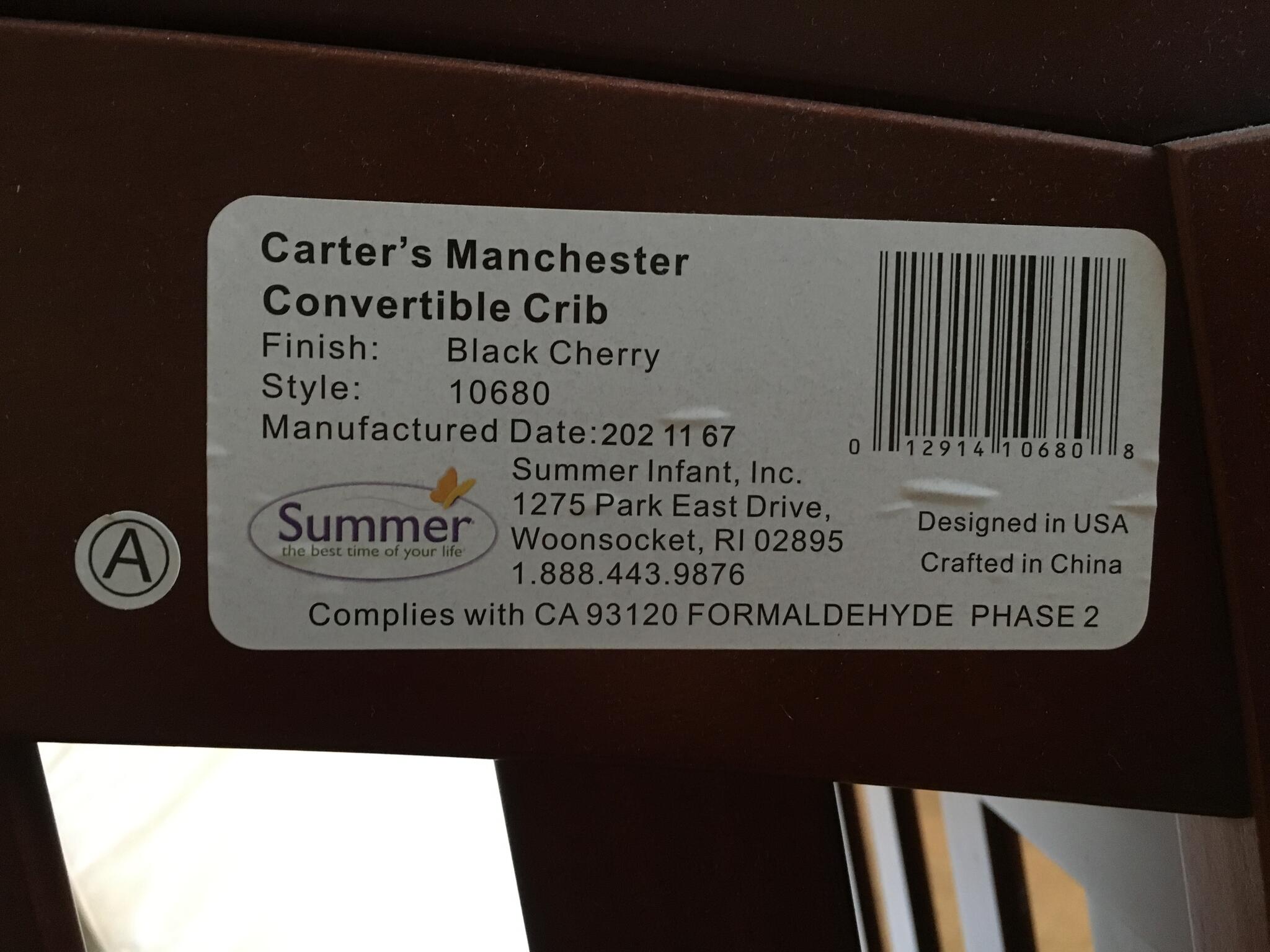 Carter's manchester hot sale convertible crib