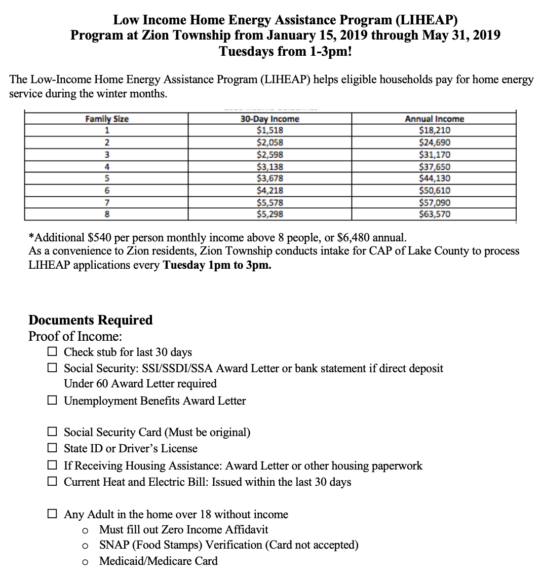 Want Help With Your Utility Bills Zion Township Nextdoor Nextdoor