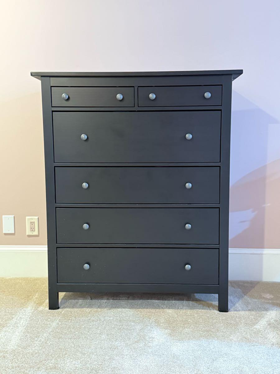 princess polly baby blue dress Reviews for Walker Edison Furniture Company 6-Drawer Black Modern Solid  Pine Wood Dresser with Metal Pulls and Curved Design | Pg 1 main image 1