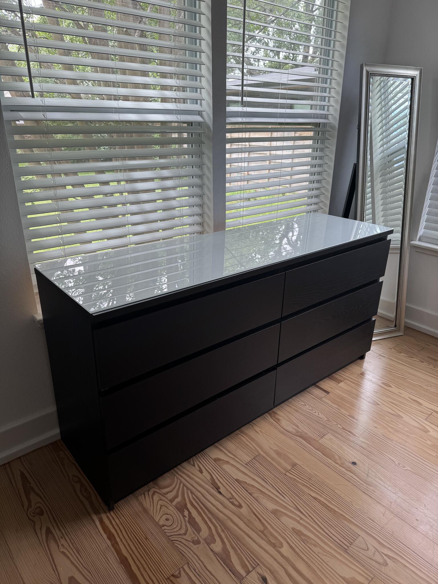 Black Dresser With White Glass Top For $200 In Austin, TX | For Sale & Free   Nextdoor