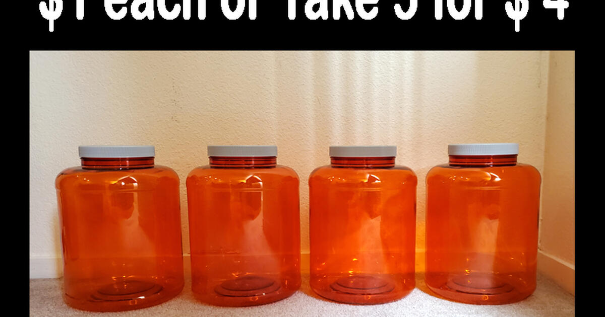 Large Orange Storage Containers 1 each or 5 for 4 for 1 in
