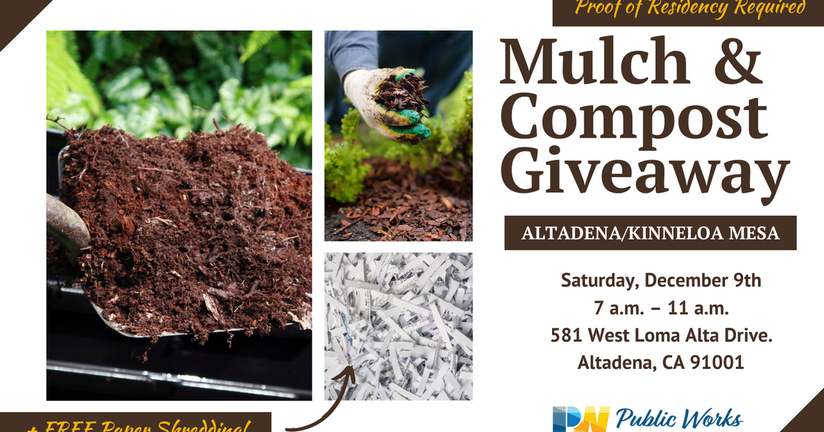 FREE MULCH & COMPOST GIVEAWAY & SHREDDING EVENT FOR — Nextdoor