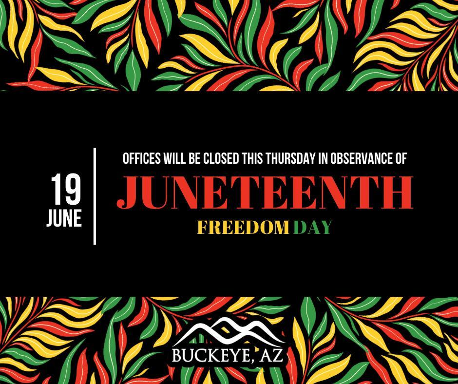 Offices will be closed this Thursday, June 19th in observance of ...