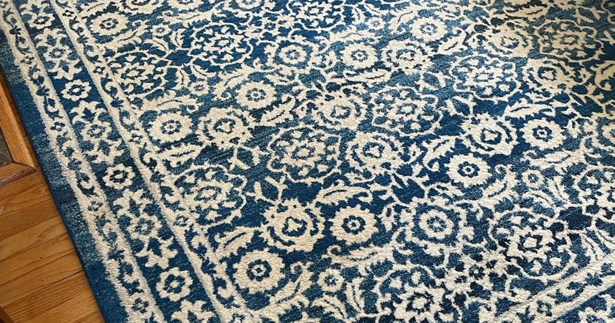 Blue and White Floral Area Rug for Free in Lutherville Timonium, MD ...