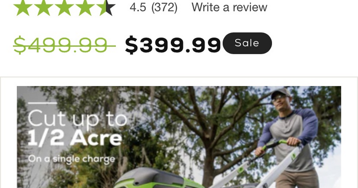 60V 21" Cordless Battery Push Lawn, with 60V Battery and Charger for