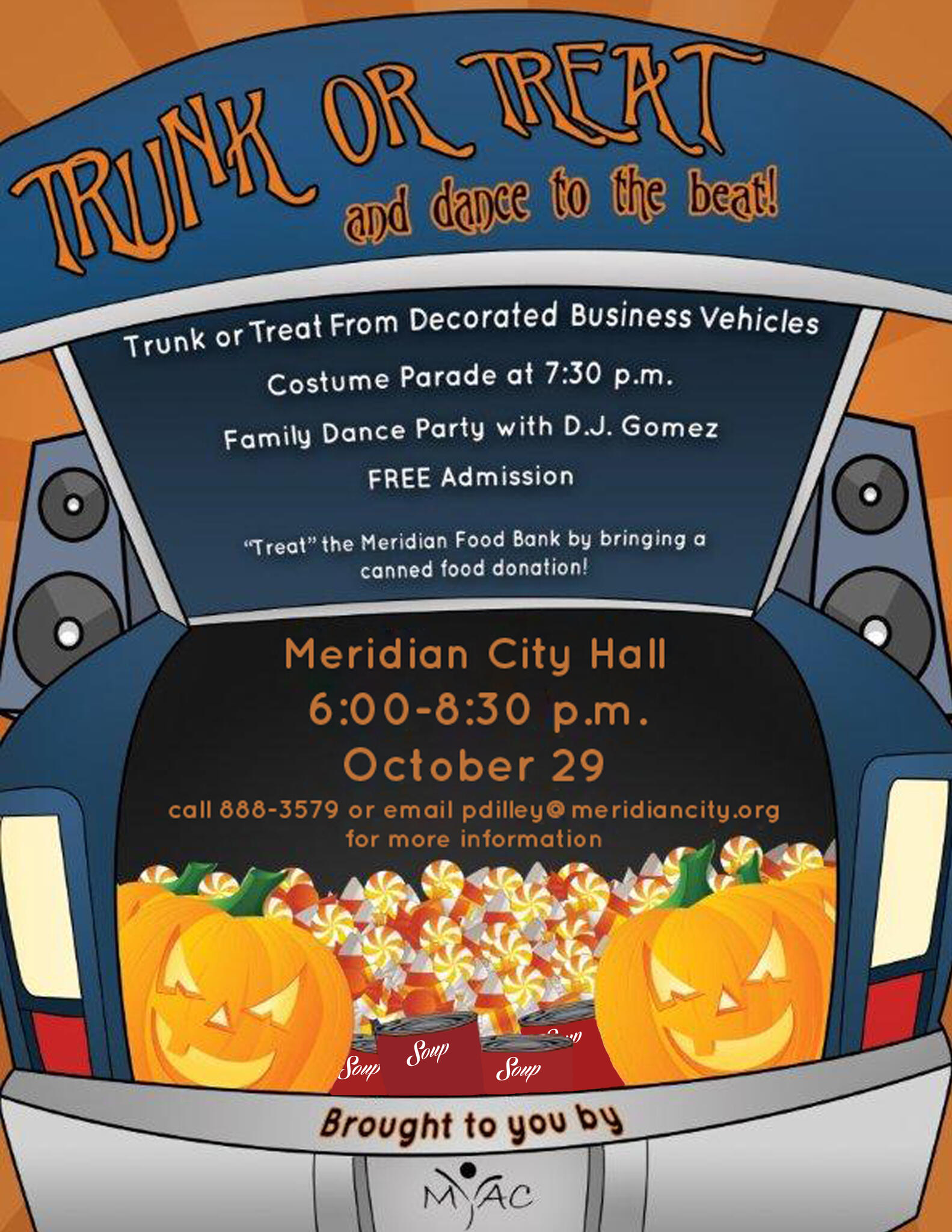 'Trunk or Treat & Dance to the Beat' Next Wednesday, 10/29, from 68