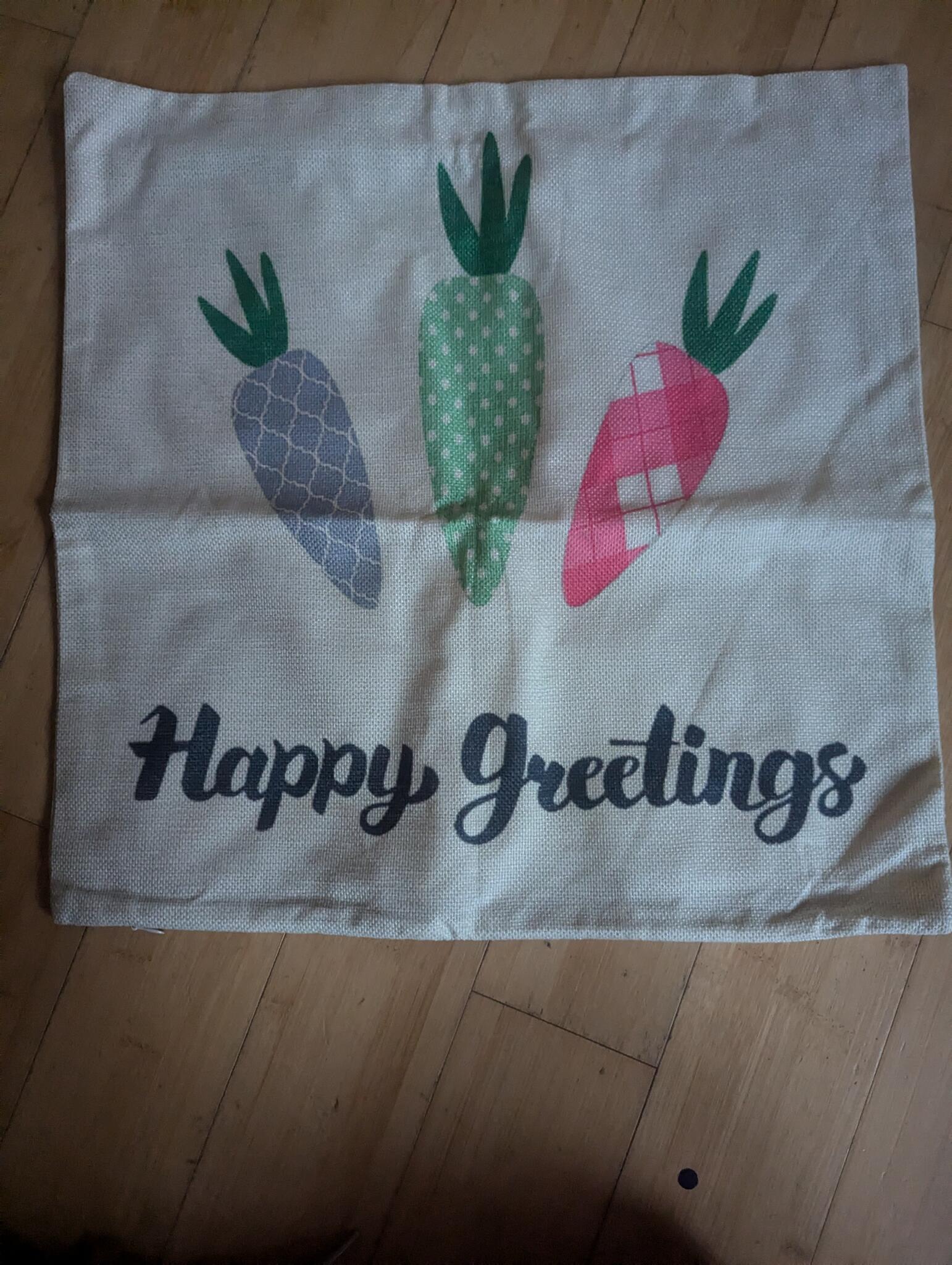 Happy Greetings Decorative pillow case