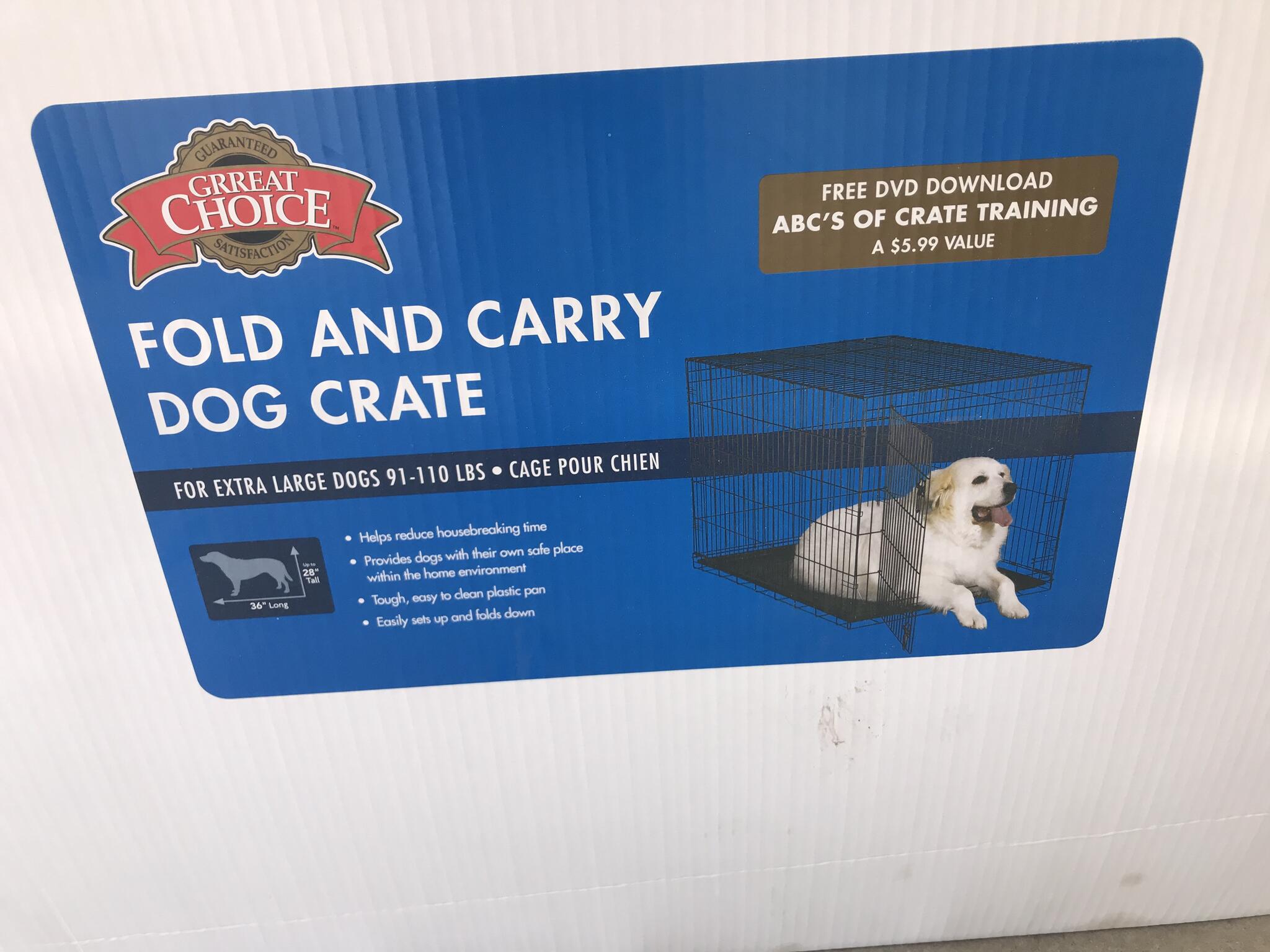 grreat choice plastic dog crate