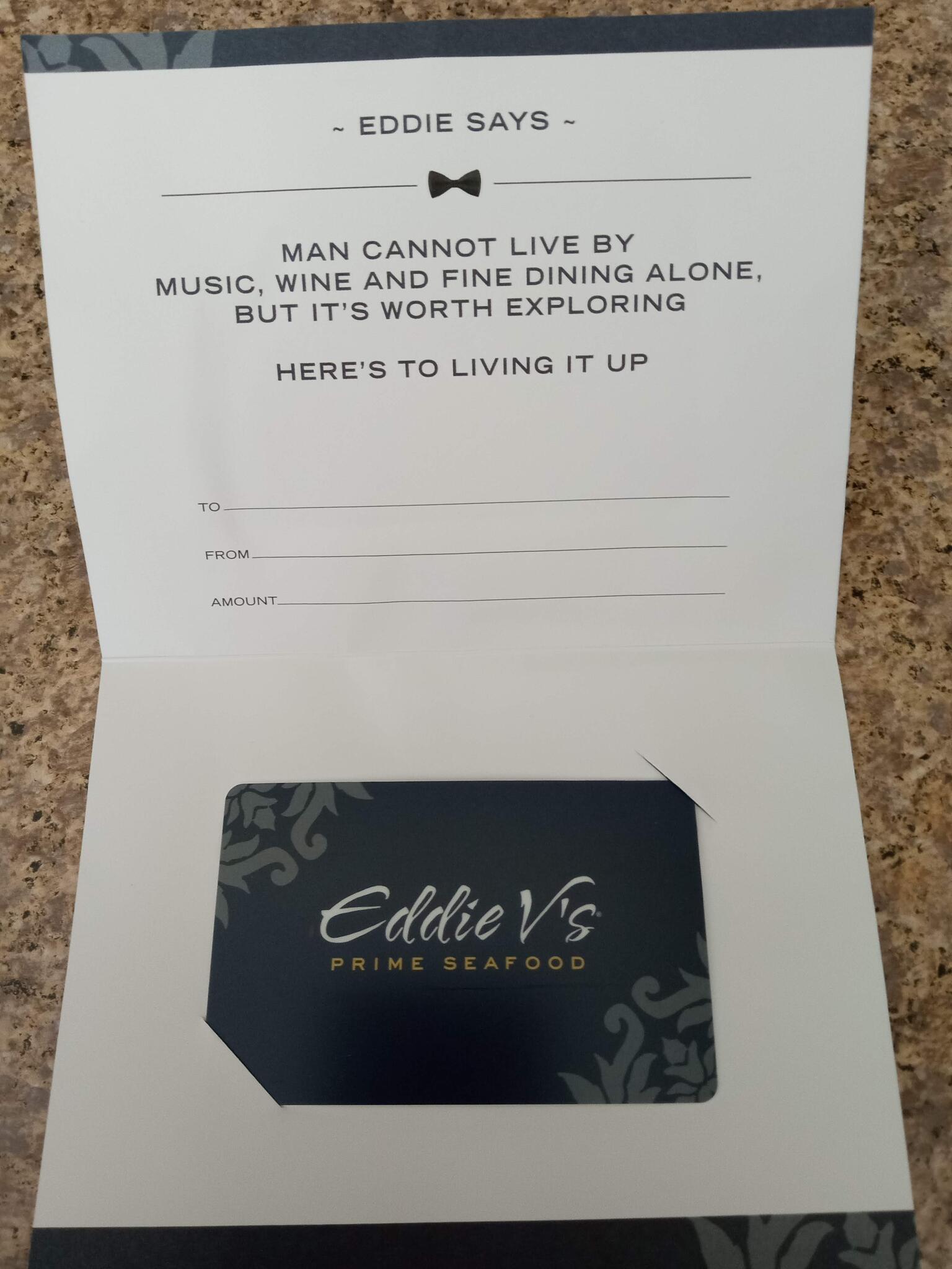 Eddie V s Prime Seafood Restaurant Gift Card For 70 In Riverview FL 