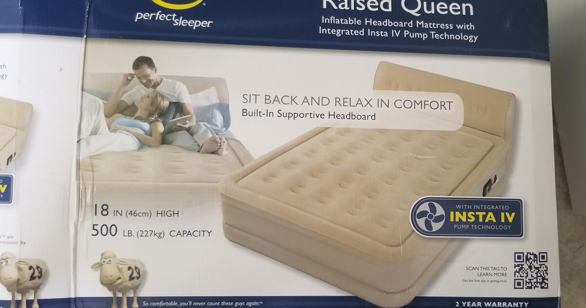 Serta air mattress top with headboard