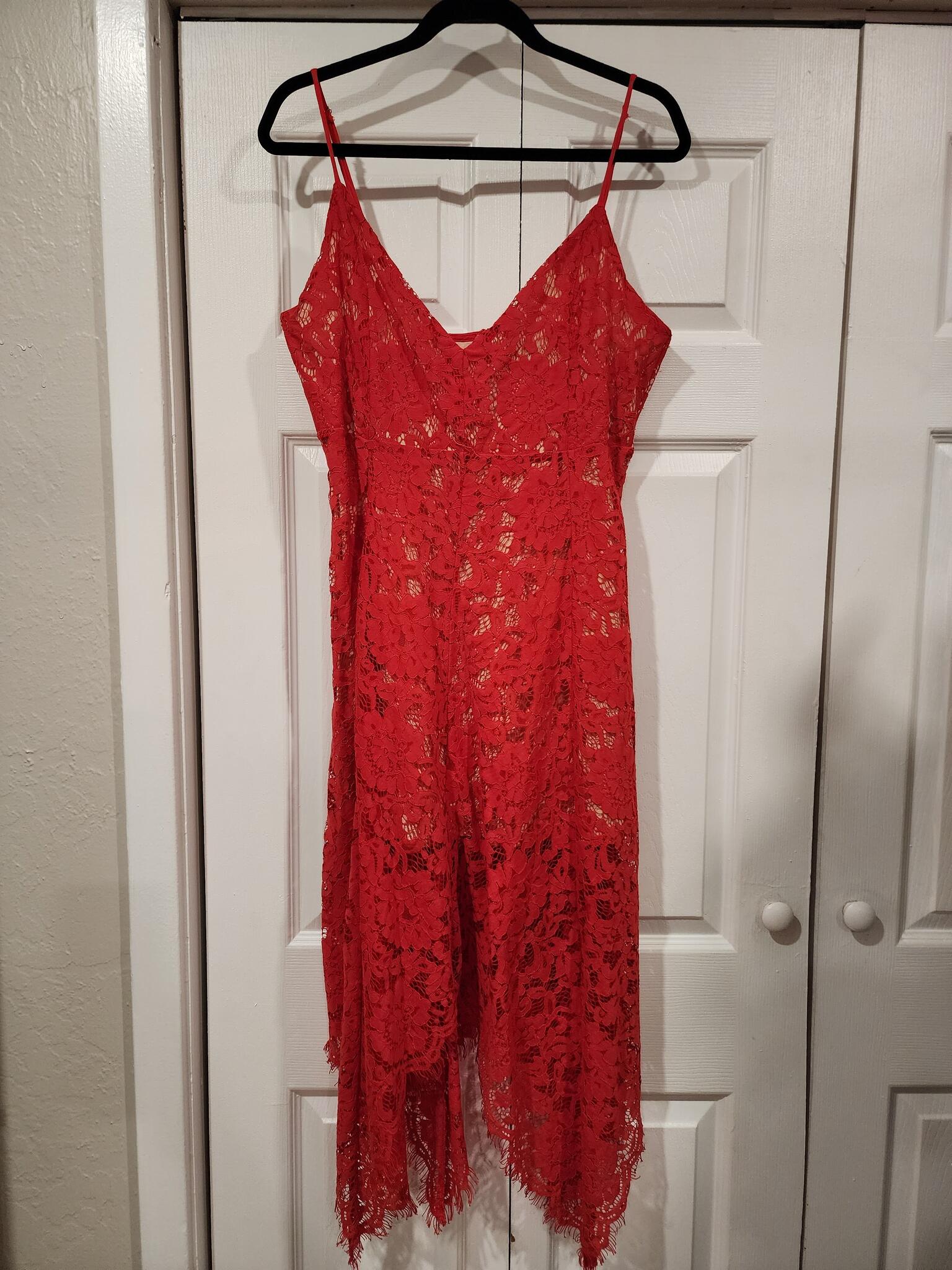 Lulus Exclusive One Wish Red Lace Midi Dress For $25 In Novato, CA | For  Sale & Free  Nextdoor