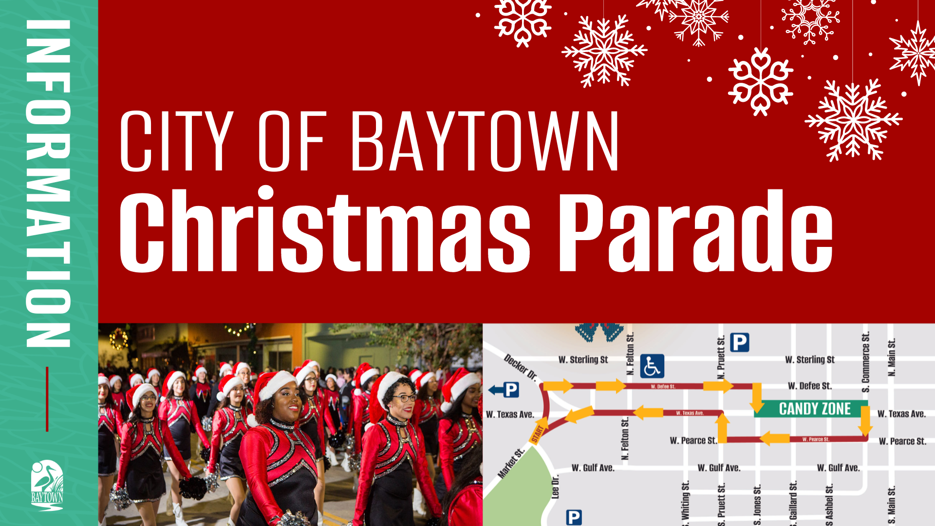 Traffic changes for the Christmas Parade Today (City of Baytown