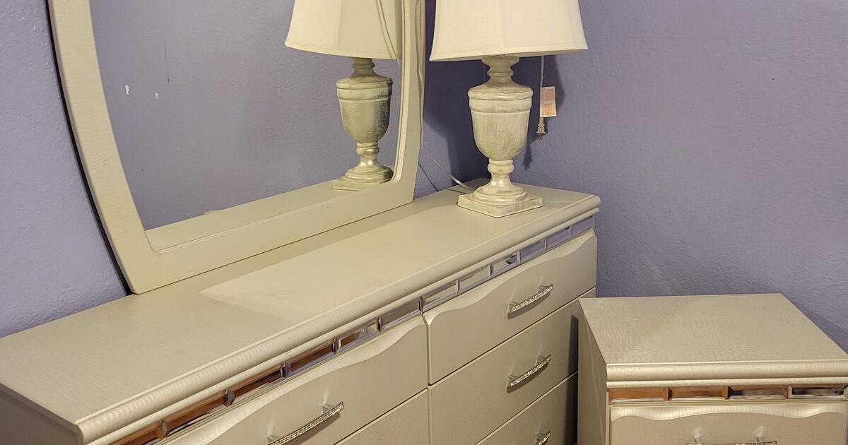 Dresser, Nightstand And Lamp for 90 in Sacramento, CA For Sale