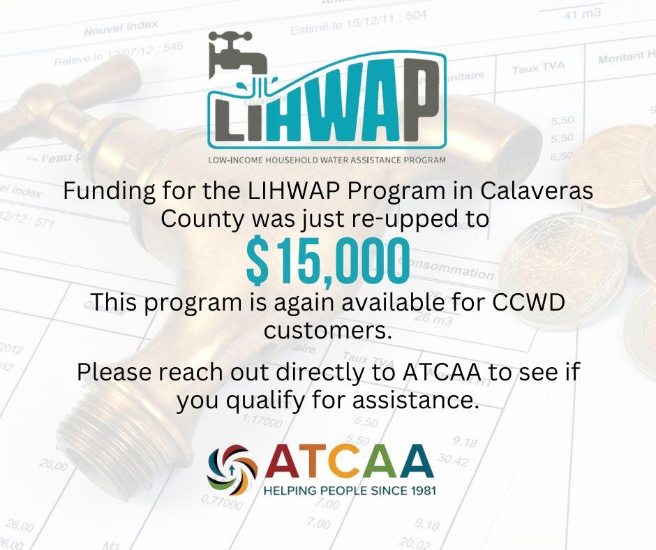 Great news from our friends at ATCAA. (Calaveras County Water District