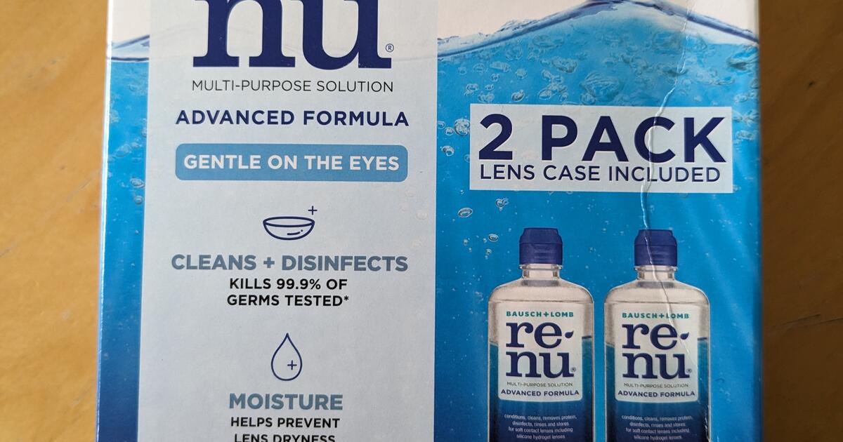 Unopened 2 Pack Of Renu Contact Solution, Advanced Triple Disinfectant