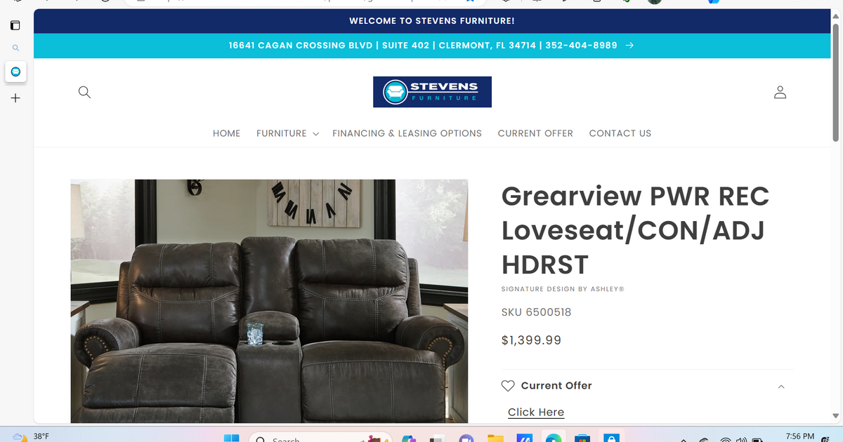 Nearly New DUEL REMOTE RECLINERS LOVE SEAT Last REDUCED PRICE for 699