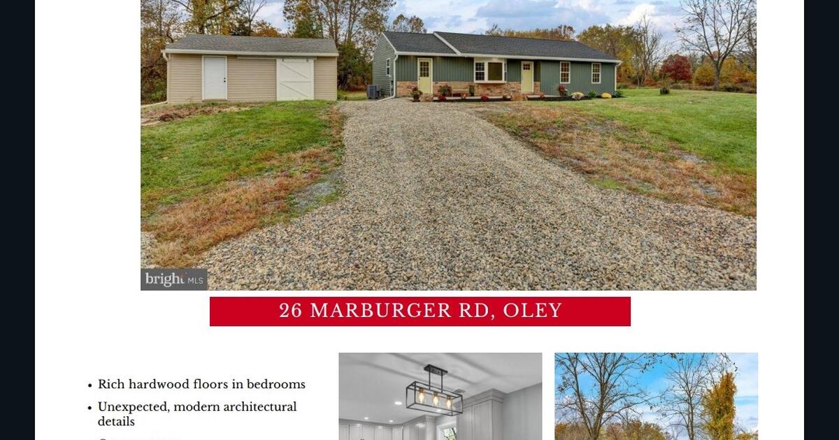 95 BRAND NEW Ranch House for 389900 in Boyertown, PA For Sale
