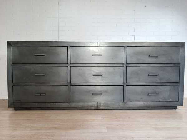 restoration hardware metal wrapped dresser RESTORATION HARDWARE Annecy Metal-Wrapped 5 Drawer Dresser