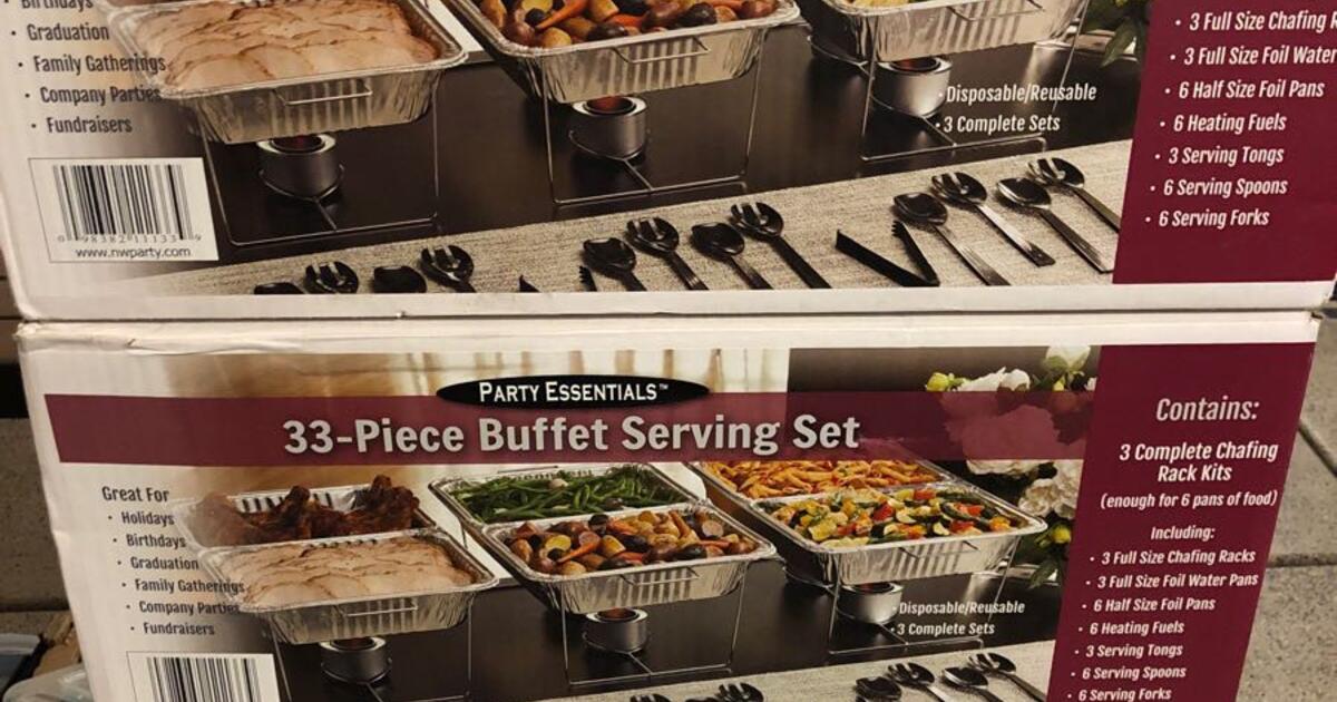 Party Essentials 33-Piece Buffet Serving Set