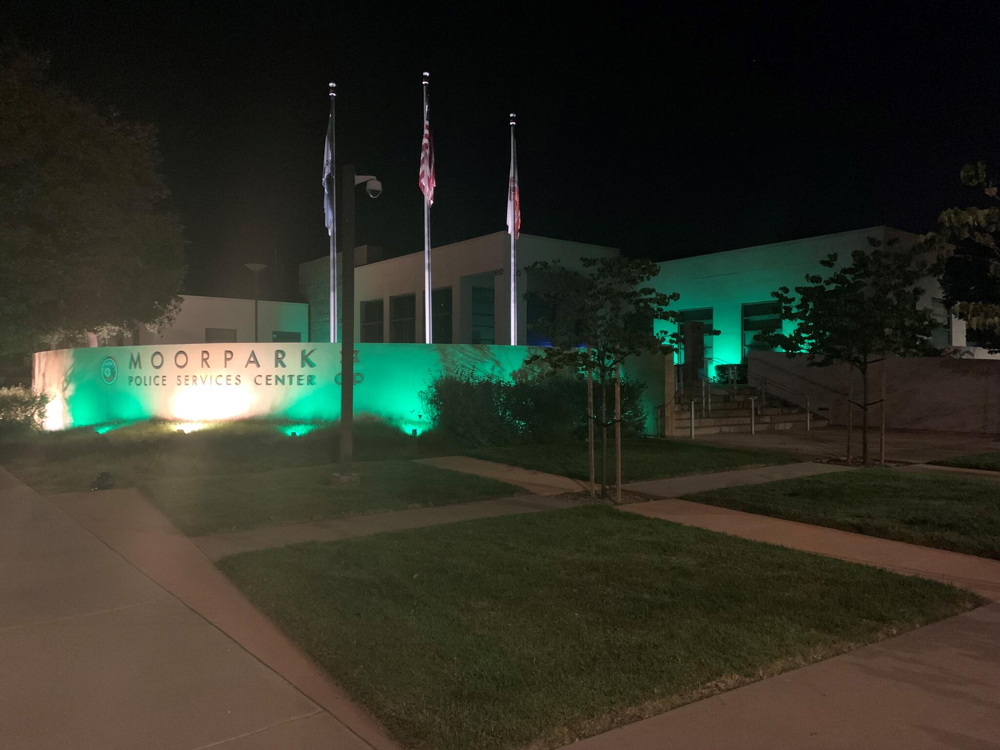 Moorpark PD Lights up the Station Green for National Mental Health