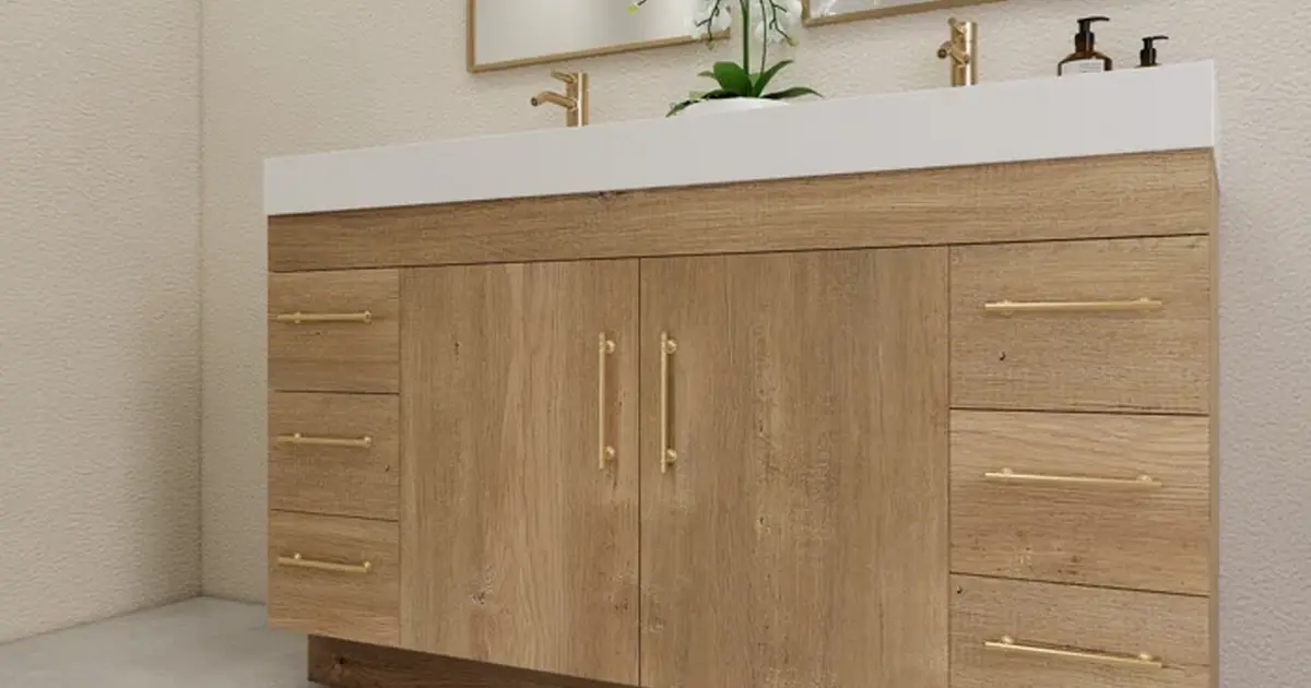 60'' Free Standing Double Bathroom Vanity with Reinforced Acrylic Top in Livermore, CA Finds