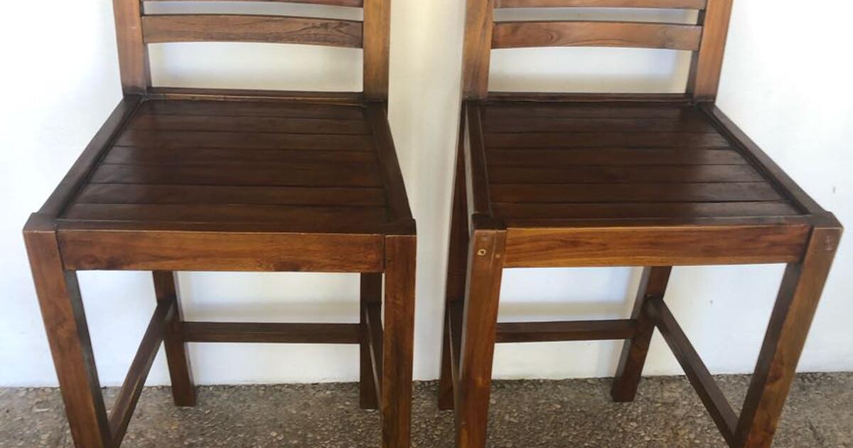 Teak Two Bar Stools. Firm Price for 80 in Fort Lauderdale, FL For