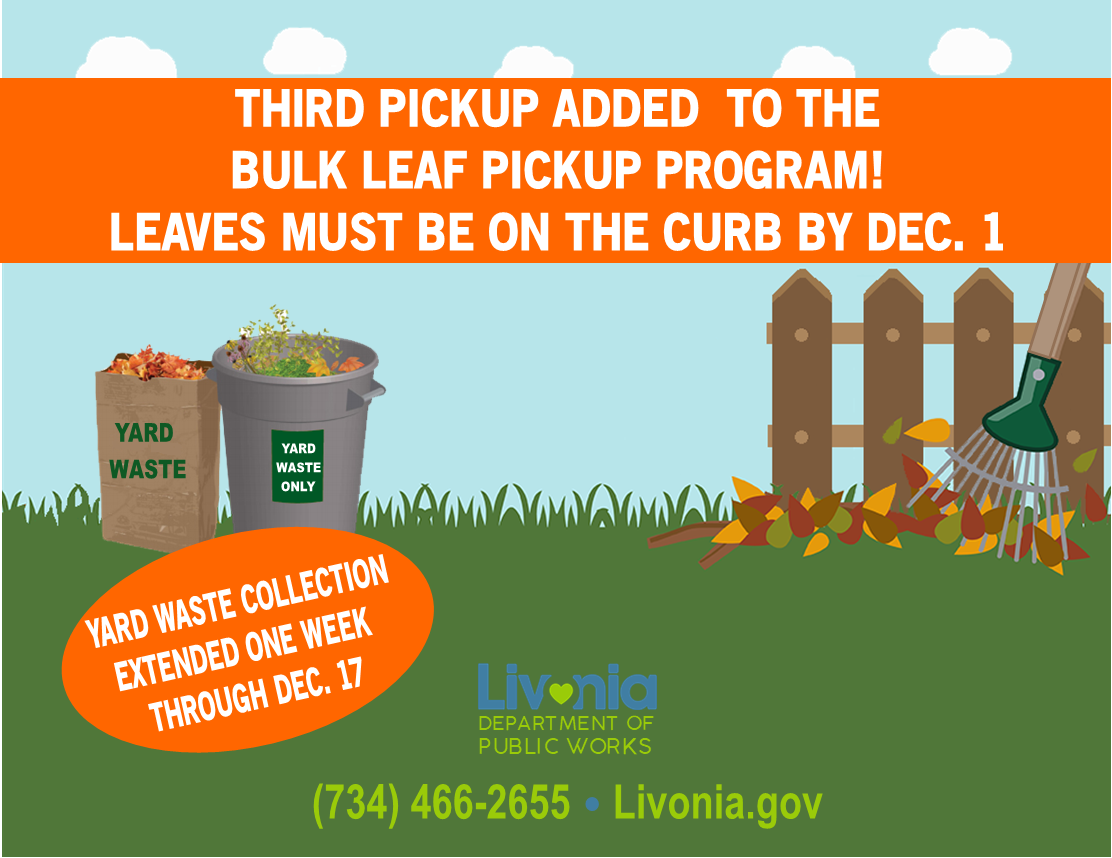 Third Round of Bulk Leaf Pickup Added and Yard Waste Collection