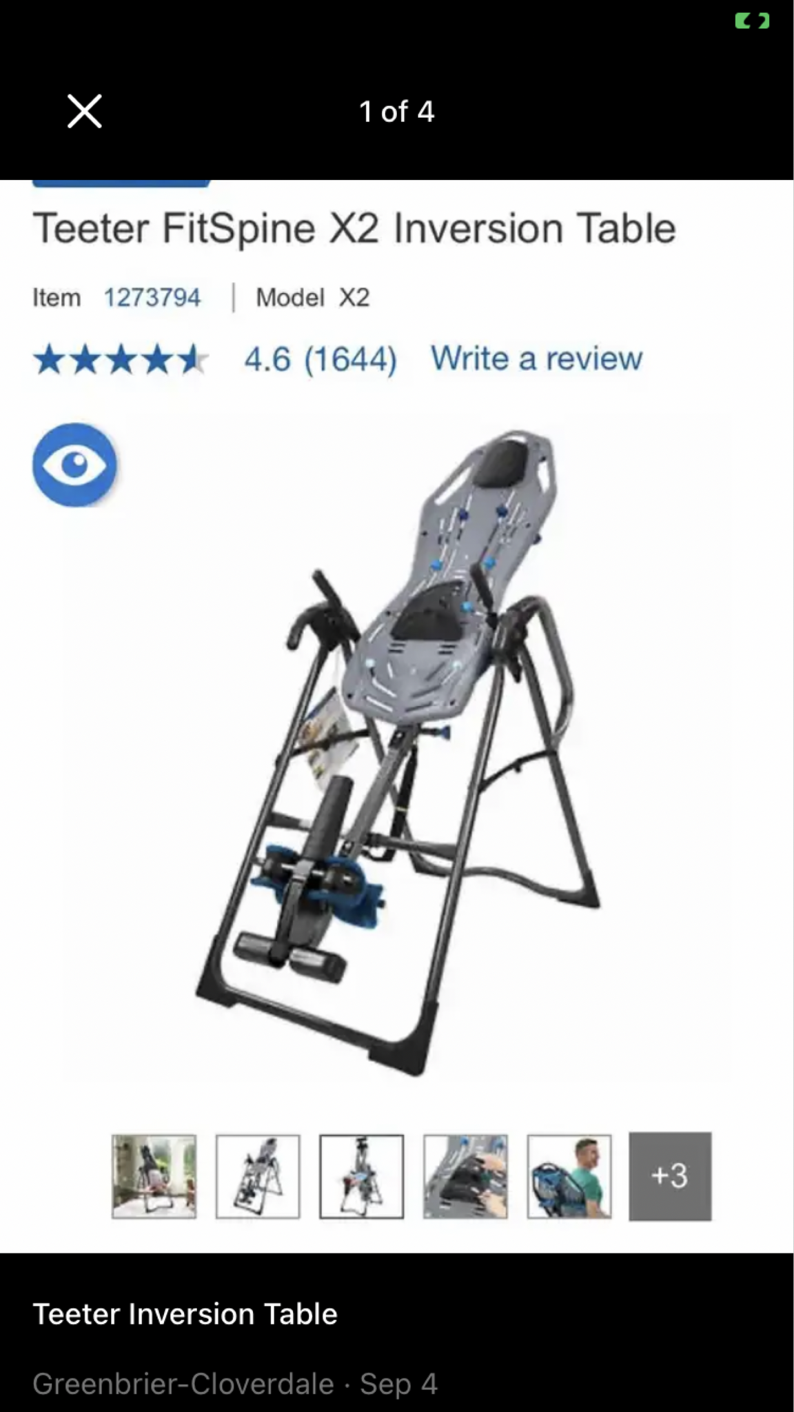 Teeter Inversion Table for 150 in Lakewood, CO For Sale & Free