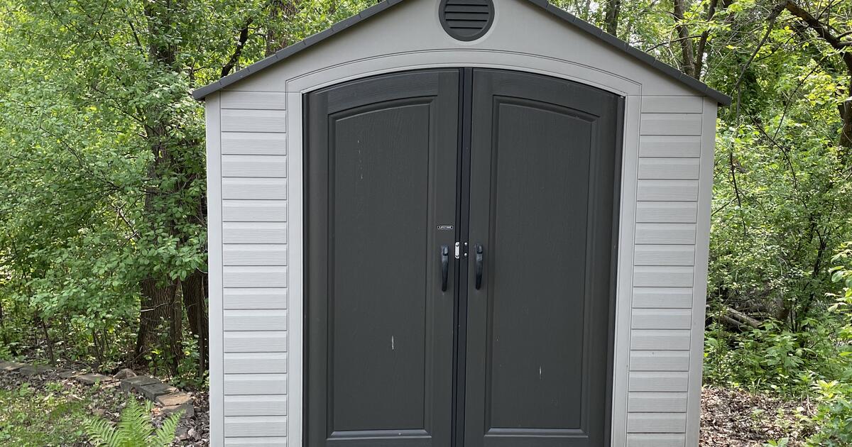 Lifetime 6402 Outdoor Storage Shed, 8 x 12.5 ft, Desert Sand for 600