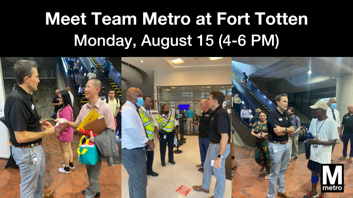 Meet Team Metro Next Monday at Fort Totten. (WMATA) — Nextdoor — Nextdoor