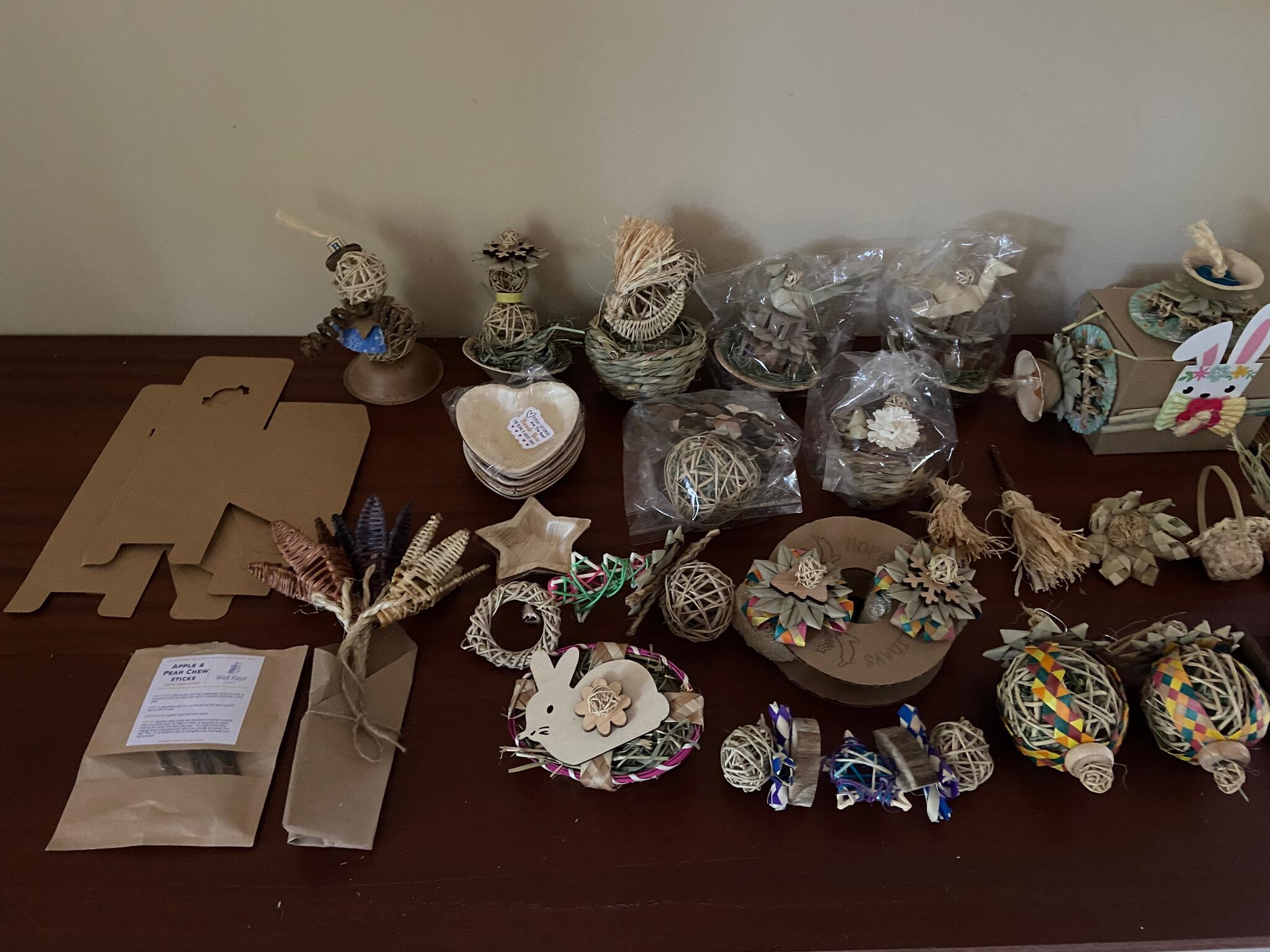 Assorted Handmade Rabbit Guinea Pig Chinchilla Toys