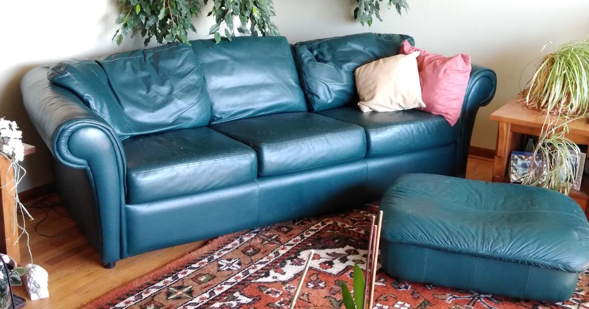 TWO Krause Green Leather Sofas for 70 in Renton, WA For Sale & Free