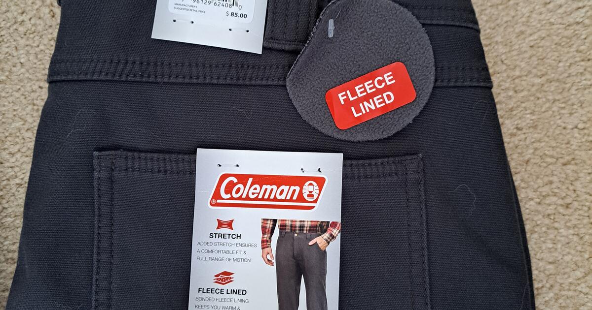Coleman Men's Fleece Lined Canvas Utility Pants 34 x 32 for 15 in Littleton, CO For Sale
