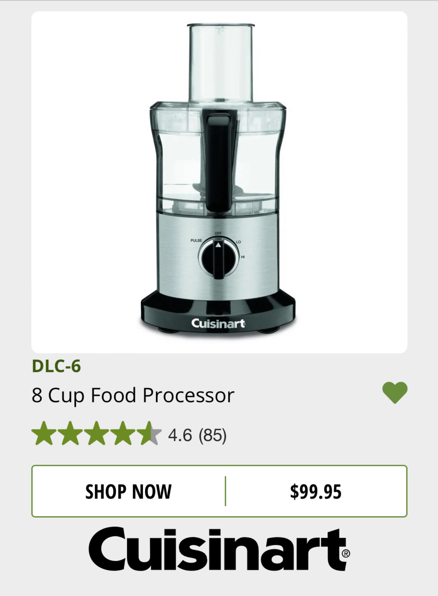 Cuisinart DLC6 8-Cup Food Processor 