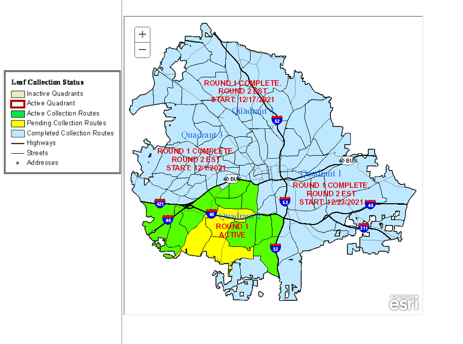 Leaf Collection Update Monday, November 29 (City of WinstonSalem