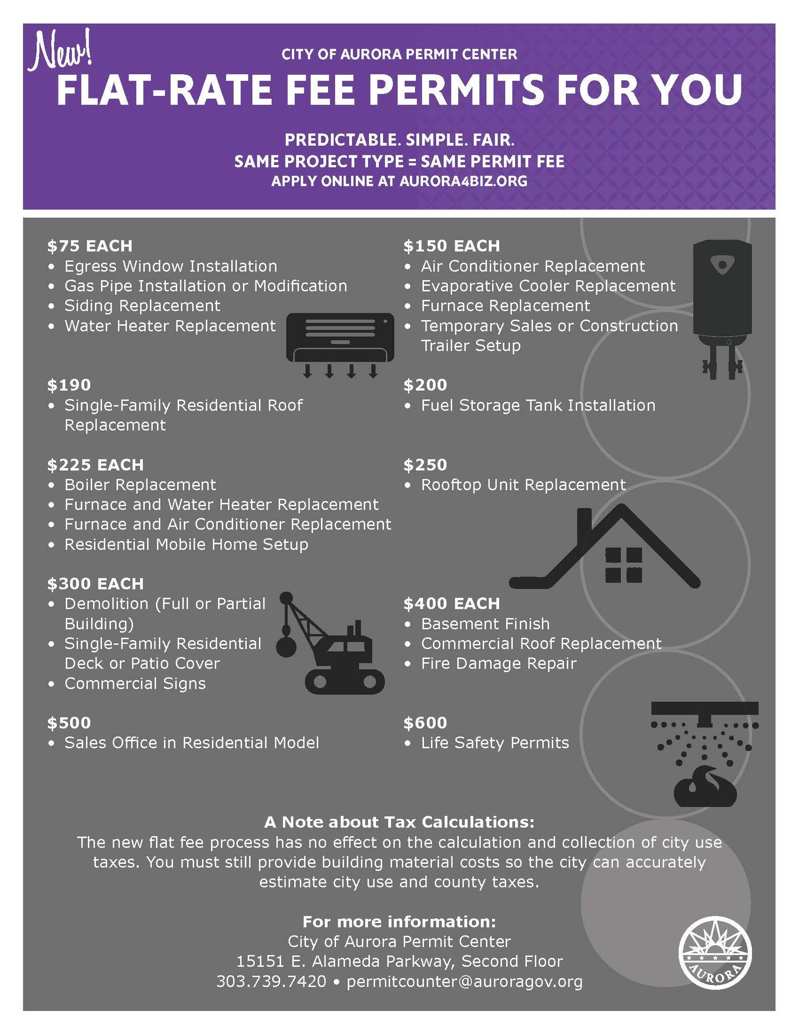 City of Aurora launches new flatrate fees for some permits (City of